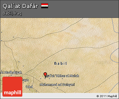 Satellite 3D Map of Qal`at Dafār