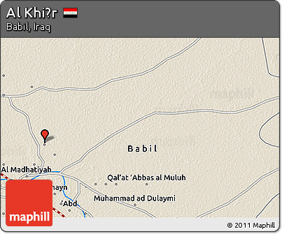 Shaded Relief 3D Map of Al Khiḑr