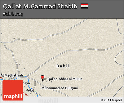Shaded Relief 3D Map of Qal`at Muḩammad Shabīb