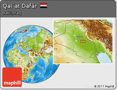 Physical Location Map of Qal`at Dafār