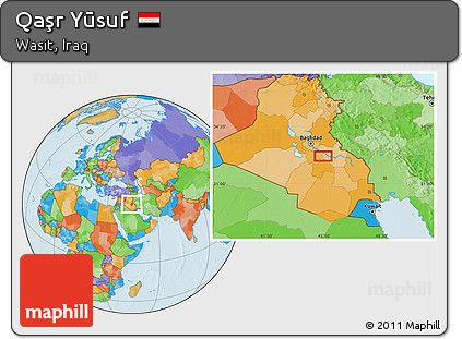 Political Location Map of Qaşr Yūsuf