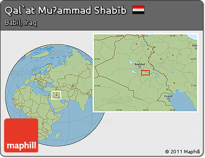 Savanna Style Location Map of Qal`at Muḩammad Shabīb