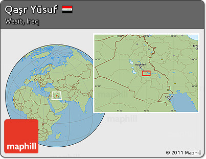 Savanna Style Location Map of Qaşr Yūsuf