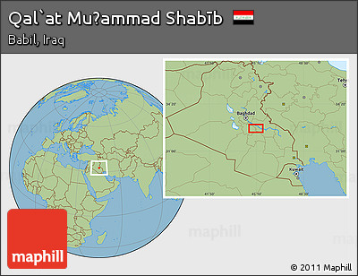 Savanna Style Location Map of Qal`at Muḩammad Shabīb