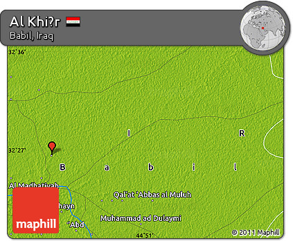 Physical Map of Al Khiḑr