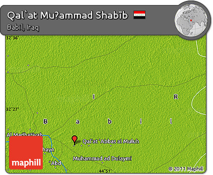 Physical Map of Qal`at Muḩammad Shabīb