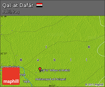 Physical Map of Qal`at Dafār