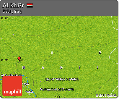 Physical Map of Al Khiḑr