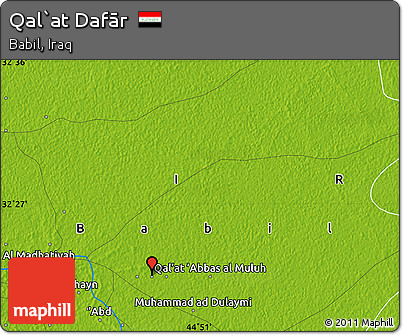 Physical Map of Qal`at Dafār