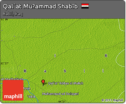 Physical Map of Qal`at Muḩammad Shabīb