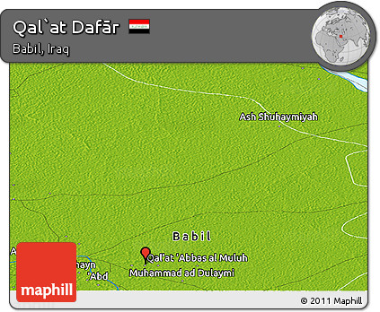 Physical Panoramic Map of Qal`at Dafār