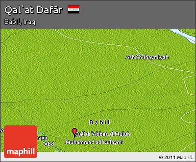 Physical Panoramic Map of Qal`at Dafār