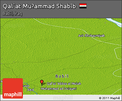 Physical Panoramic Map of Qal`at Muḩammad Shabīb