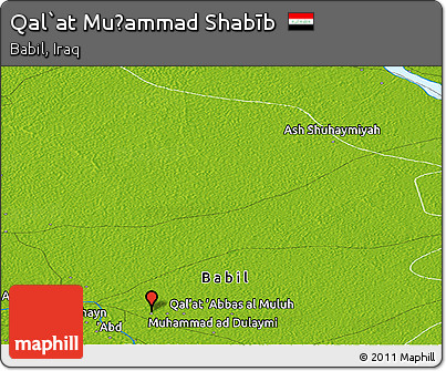Physical Panoramic Map of Qal`at Muḩammad Shabīb