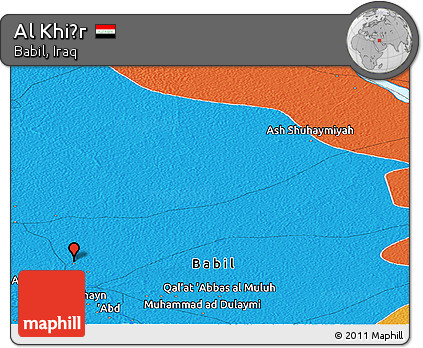 Political Panoramic Map of Al Khiḑr