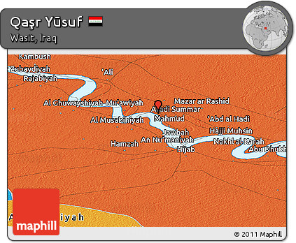 Political Panoramic Map of Qaşr Yūsuf