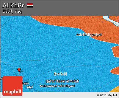 Political Panoramic Map of Al Khiḑr