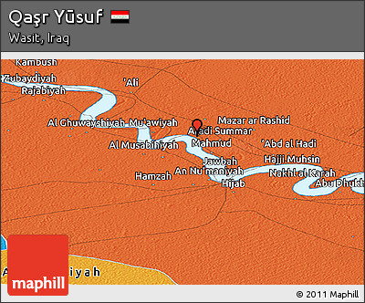 Political Panoramic Map of Qaşr Yūsuf