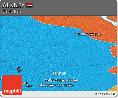 Political Panoramic Map of Al Khiḑr