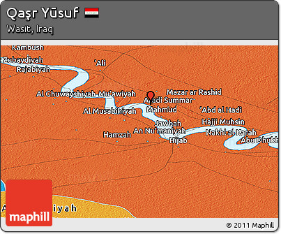 Political Panoramic Map of Qaşr Yūsuf