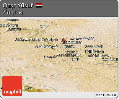 Satellite Panoramic Map of Qaşr Yūsuf