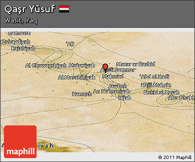 Satellite Panoramic Map of Qaşr Yūsuf
