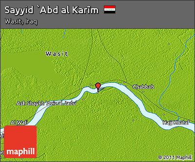 Physical 3D Map of Sayyid `Abd Al Karīm