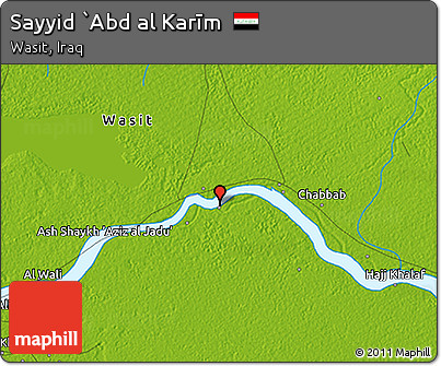 Physical 3D Map of Sayyid `Abd Al Karīm