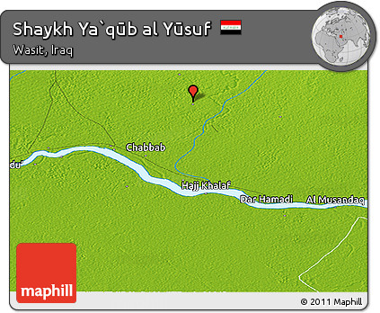 Physical Panoramic Map of Shaykh Ya`qūb Al Yūsuf