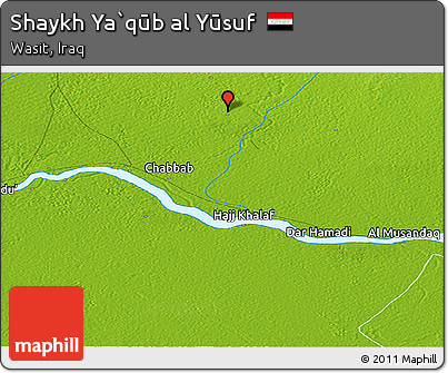 Physical Panoramic Map of Shaykh Ya`qūb Al Yūsuf