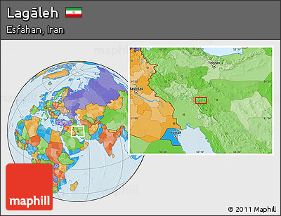 Political Location Map of Lagāleh