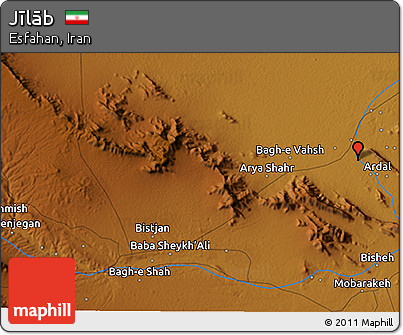 Physical 3D Map of Jīlāb