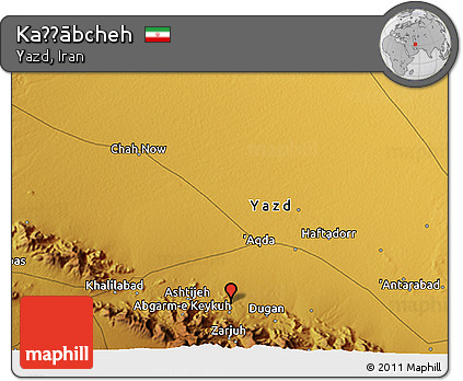 Physical 3D Map of Kaẕẕābcheh