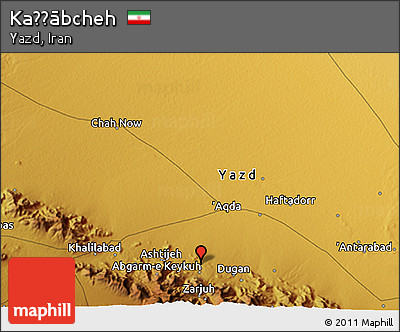 Physical 3D Map of Kaẕẕābcheh