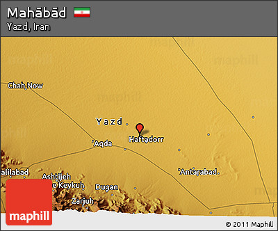 Physical 3D Map of Mahābād