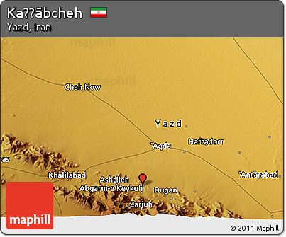 Physical 3D Map of Kaẕẕābcheh