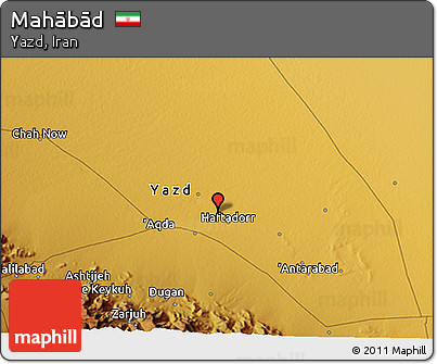 Physical 3D Map of Mahābād