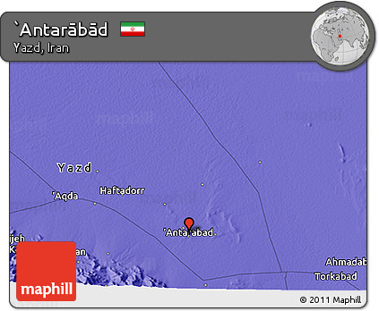 Political 3D Map of `Antarābād