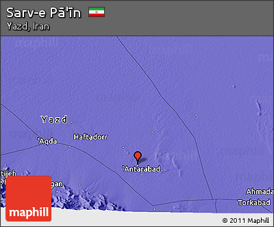 Political 3D Map of Sarv-e Pā'īn