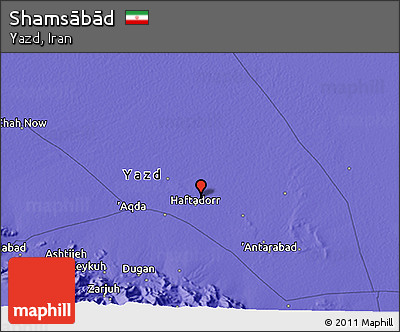 Political 3D Map of Shamsābād