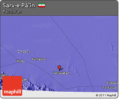 Political 3D Map of Sarv-e Pā'īn