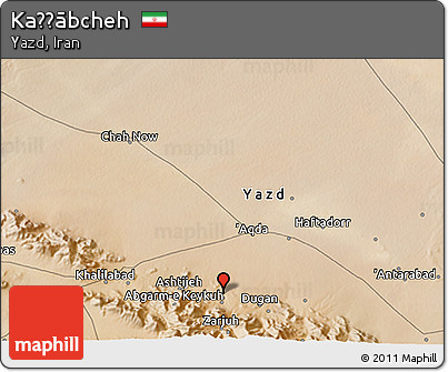 Satellite 3D Map of Kaẕẕābcheh