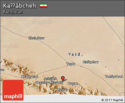 Satellite 3D Map of Kaẕẕābcheh