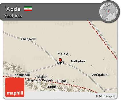 Shaded Relief 3D Map of `Aqdā