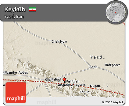 Shaded Relief 3D Map of Keykūh