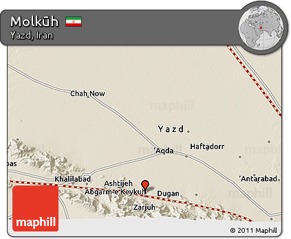 Shaded Relief 3D Map of Molkūh