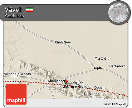 Shaded Relief 3D Map of Vāveh