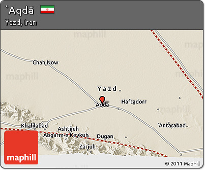 Shaded Relief 3D Map of `Aqdā