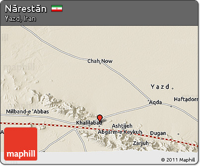 Shaded Relief 3D Map of Nārestān