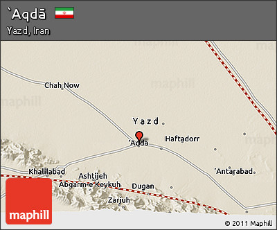 Shaded Relief 3D Map of `Aqdā